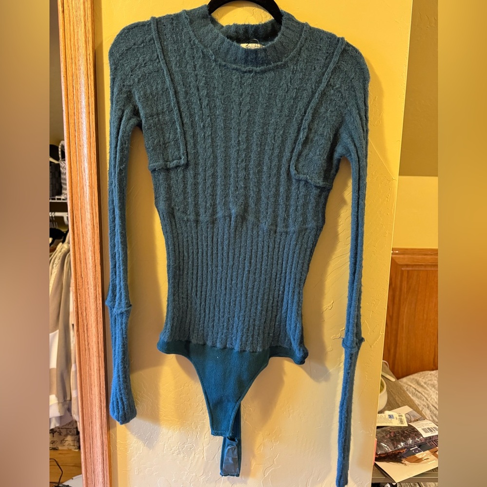 NWT Free People Keep Me Warm Bodysuit Sz S